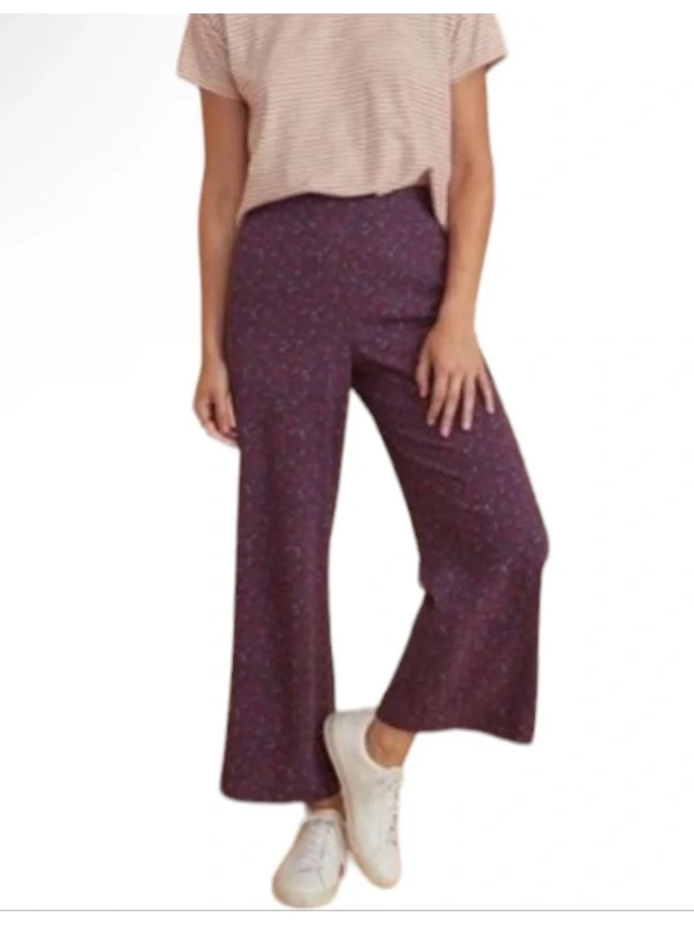Marine Layer Wide-Leg Purple flower print Pants size medium